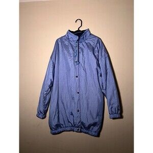 Outdoor Elements Blue Reversible Windbreaker Button Up Jacket Women's Size 1X